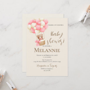 Bear Spanish Baby Dusche Einladung