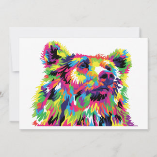 Bear Spirit Animal Pop Art Einladung
