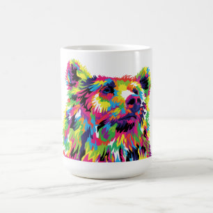 Bear Spirit Animal Pop Art Kaffeetasse