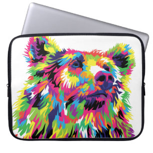Bear Spirit Animal Pop Art Laptopschutzhülle