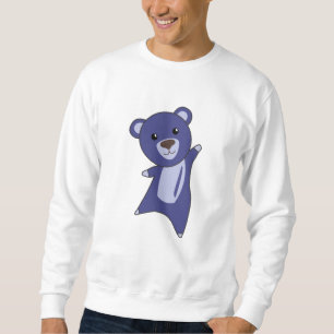Bear Teddy Bear Little Bear Blue Funny Sweatshirt