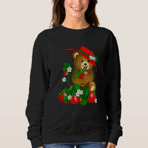 Bear Teddy Bear Strawberries Strawberry Sweatshirt