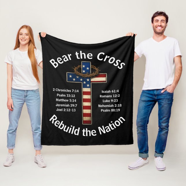 Bear the Cross - Rebuild the Nation Fleecedecke (Beispiel)