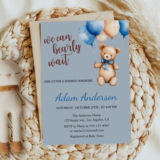 Bear-Themed Baby Dusche Einladung (Von Creator hochgeladen)