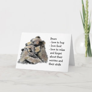 Bear Totem, Animal Guide Funny Birthday Karte