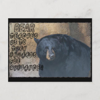 BEAR TOTEM LEHREN - WENN SIE NACH INNEN GEHEN POSTKARTE