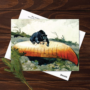 Bear und Canoe Winslow Homer Postkarte