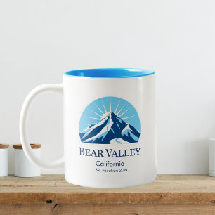 Bear Valley California Skigebiet Souvenir Zweifarbige Tasse
