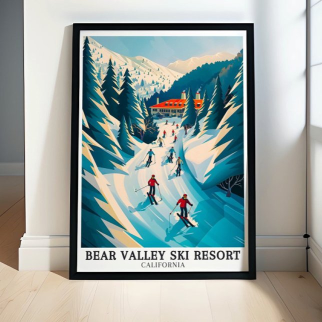 Bear Valley Ski Resort Poster - Sierra Nevada Post (Von Creator hochgeladen)