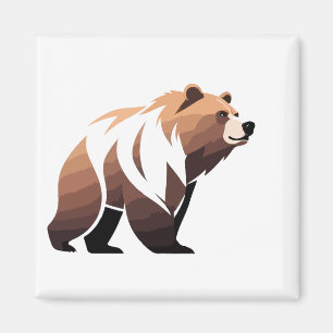 Bear Vector Art Animal Modern Urban City Grafik Magnet