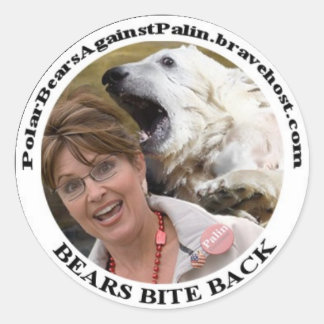 Bear Vs Palin Circle Aufkleber