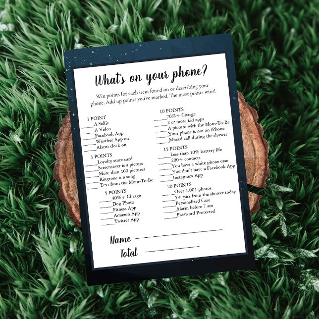 Bear, was auf deinem Handy steht Baby Shower Game Einladung (Von Creator hochgeladen)