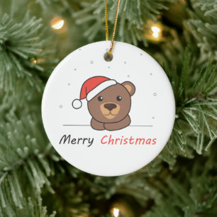 Bear Weihnachtsschnee Wintertiere Bären Keramik Ornament