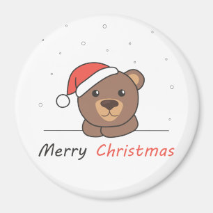 Bear Weihnachtsschnee Wintertiere Bären Magnet