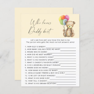 Bear - Wer kennt Papa am besten Spiel