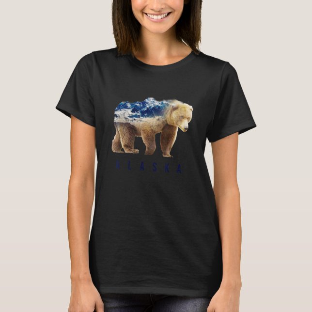 Bear Wild Animal Snow Mountain October 18th Alaska T-Shirt (Vorderseite)