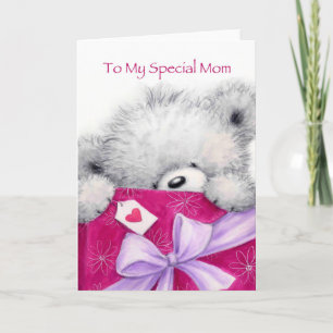 Bear with Big Prestige, für den Geburtstag der Mam Karte