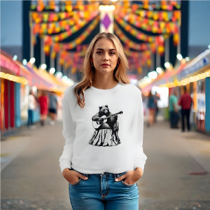 Bear with Guitar - Women's Longsleeve T - Shirt