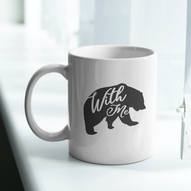Bear with Me Pun Vater Joke Funny Kaffeetasse (Von Creator hochgeladen)