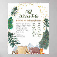 Bear Woodland Tiere Alte Ehefrauen Tales Poster