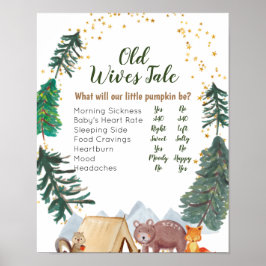 Bear Woodland Tiere Alte Ehefrauen Tales Poster