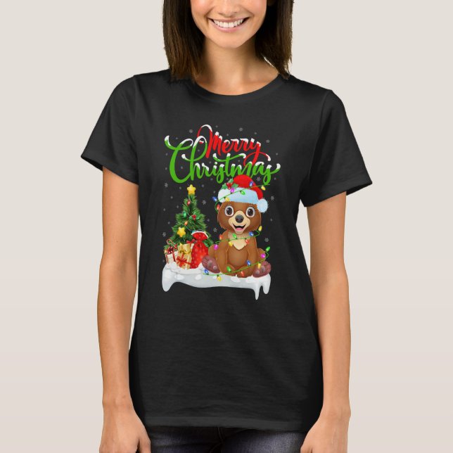 Bear   Xmas Decorations Santa Bear Christmas T-Shirt (Vorderseite)