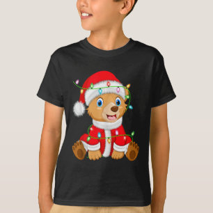Bear Xmas Licht Weihnachtskostüm Bären Weihnachten T-Shirt