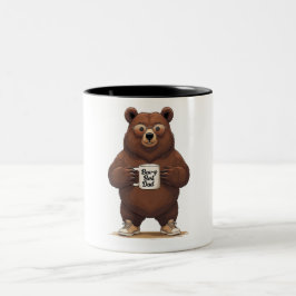 Bear y Best Vater Funny Bear Zweifarbige Tasse