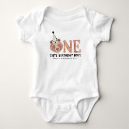 Bear-y Niedlich 1. Geburtstag Baby Bodysuit Strampler