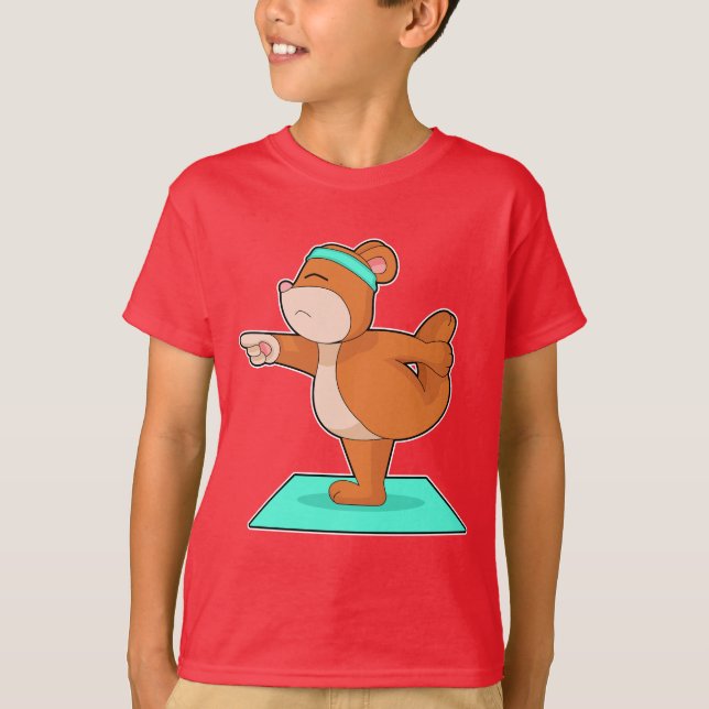 Bear Yoga Fitness Gymnastics T-Shirt (Vorderseite)