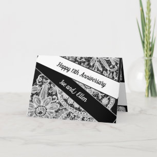 Bearbeitbar 13. Hochzeitstag, Karte