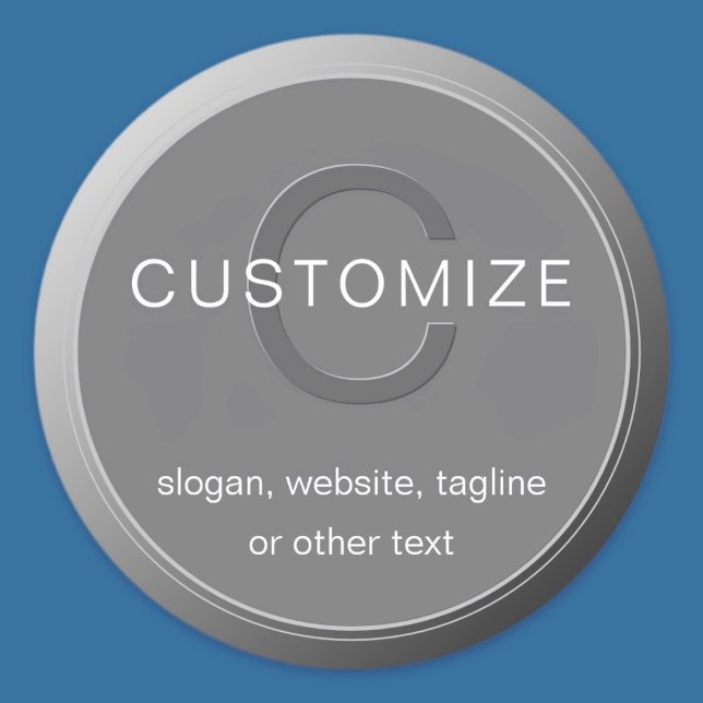 Bearbeitbar dunkelgraues Monogramm-Design Runder Aufkleber (Von Creator hochgeladen)