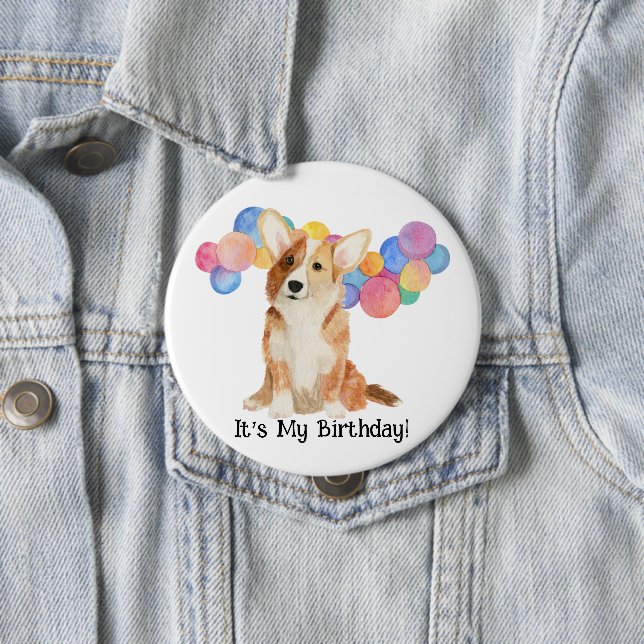 Bearbeitbar "Es ist mein Geburtstag!" Button (Beispiel)