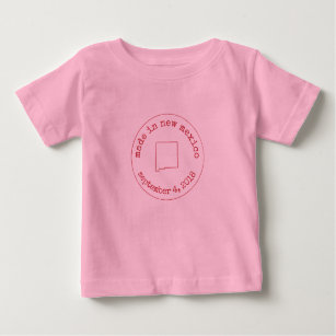 Bearbeitbar in New Mexico Briefmarke der Genehmigu Baby T-shirt