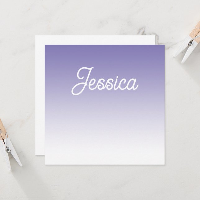 (Bearbeitbar) Lila FarbOmbre und Text Einladung (Vorderseite/Rückseite Beispiel)