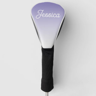 (Bearbeitbar) Lila FarbOmbre und Text Golf Headcover