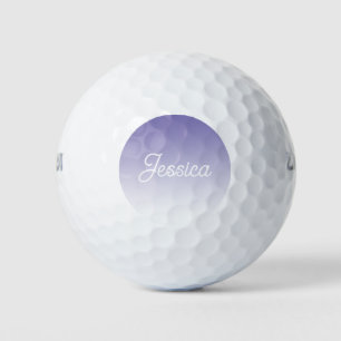 (Bearbeitbar) Lila FarbOmbre und Text Golfball