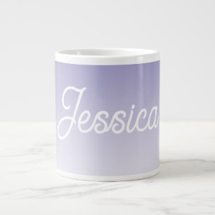 (Bearbeitbar) Lila FarbOmbre und Text Jumbo-Tasse