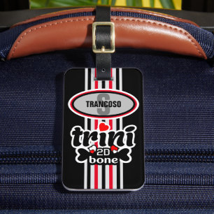 Bearbeitbar Monogram Initial Trini to de Bone Gepäckanhänger