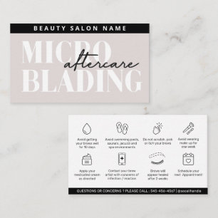 Bearbeitbar PMU Brow Eyebrows Microblading Afterca Visitenkarte