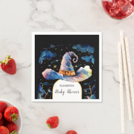 Bearbeitbar Simple Wizard Hat Baby Showdusche Serviette