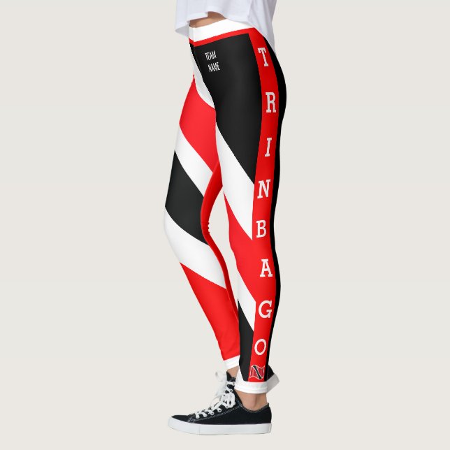 Bearbeitbar TRINBAGO (Teamname) Leggings (Links)