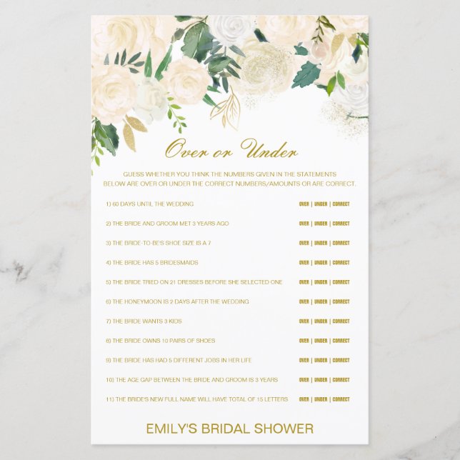 Bearbeitbar über oder unter Brautparty (Vorderseite)