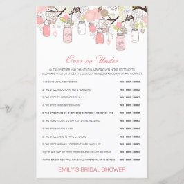 Bearbeitbar über oder unter Brautparty