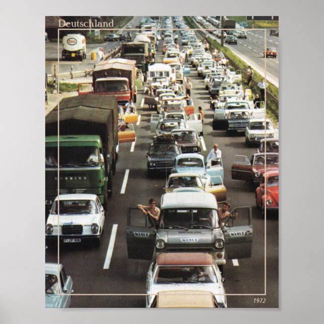 Bearbeitbar Vintage 1970er Jahre Deutschland Foto  Poster (Vorne)