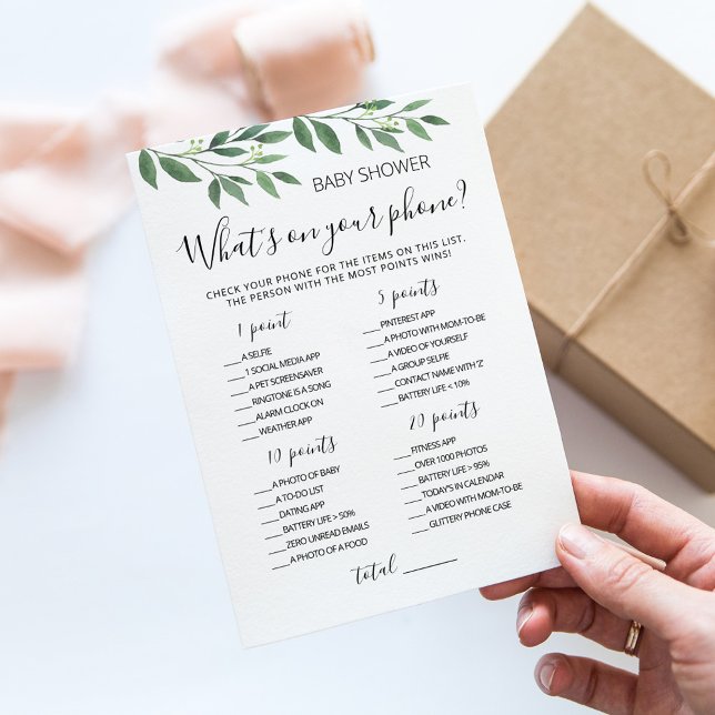 Bearbeitbar Was ist auf Ihrem Handy Baby Shower Ca Einladung (Von Creator hochgeladen)