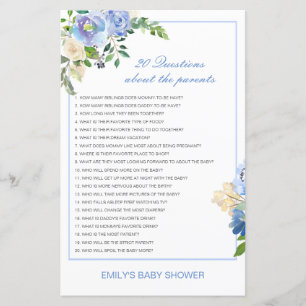 Bearbeitbare 20 Fragen zu Kinderdusche