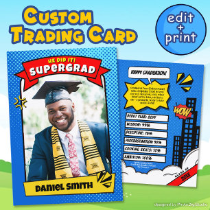 Bearbeitbare Abschluss-Trading-Card, Super-Absolve Telefonnummerkarte