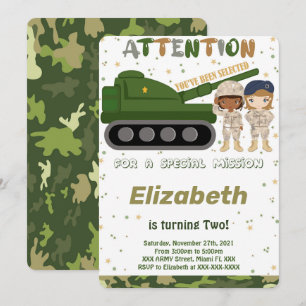 Bearbeitbare Armee-Einladungen Einladung