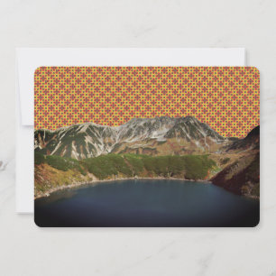Bearbeitbare Bergsee-Collage individuell Feiertagskarte